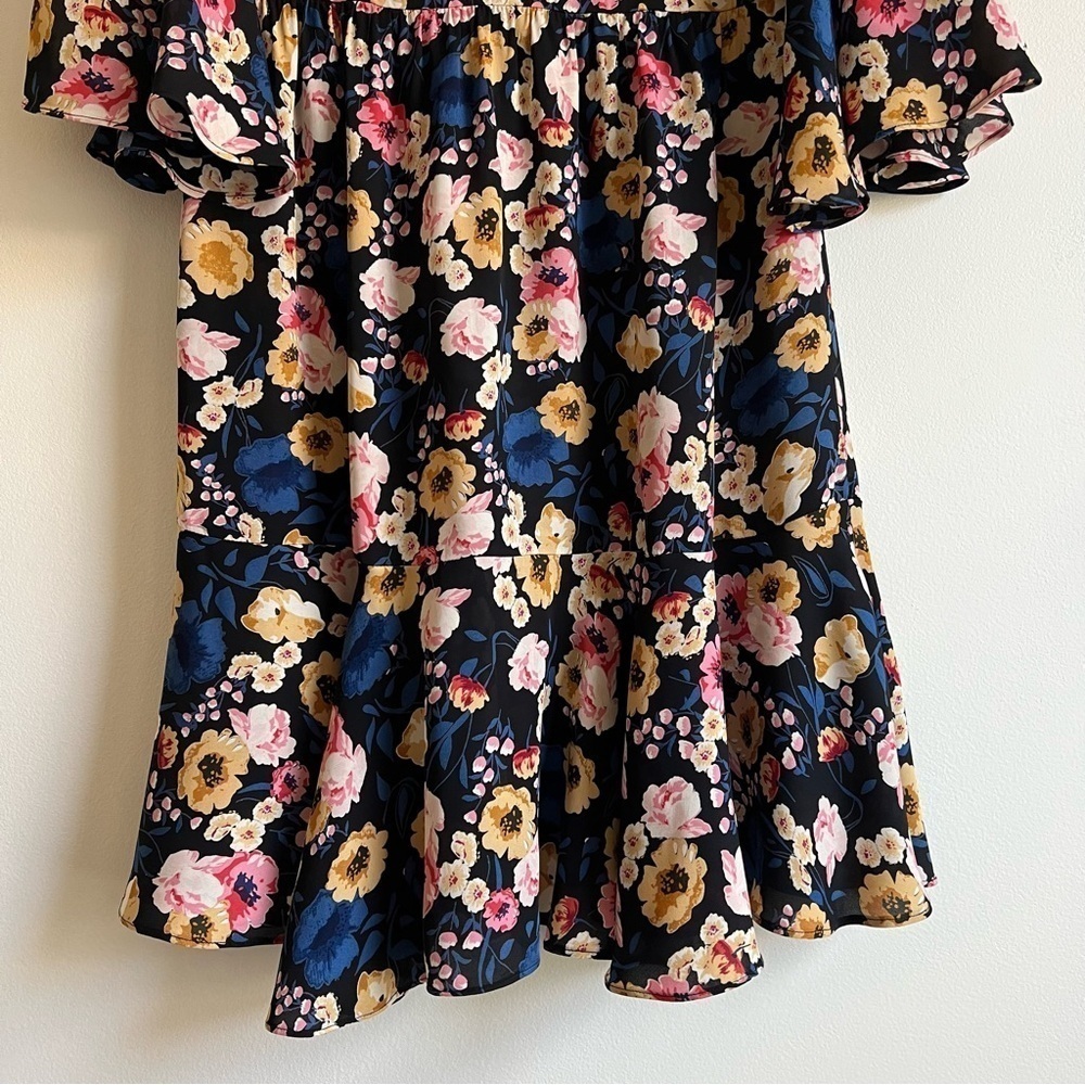 byTiMo Vintage Drape Mini Dress in Flora Black - Picture 14 of 16